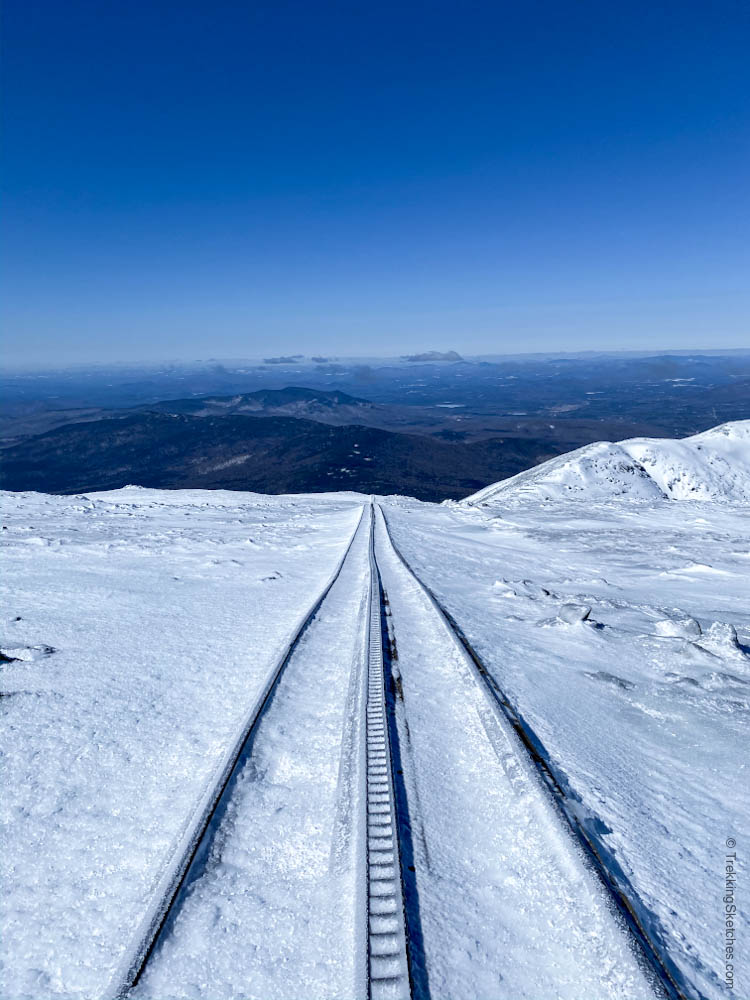 Cog Railway Tracks in Winter