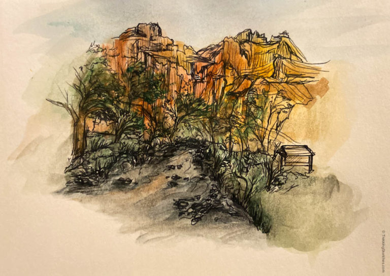 Trekking Sketches_Grand Canyon - Bright Angel Campground