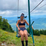 Taking a rest on a single chair lift