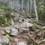 Steep and rocky trail