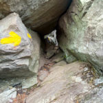 Trail through a rock cave