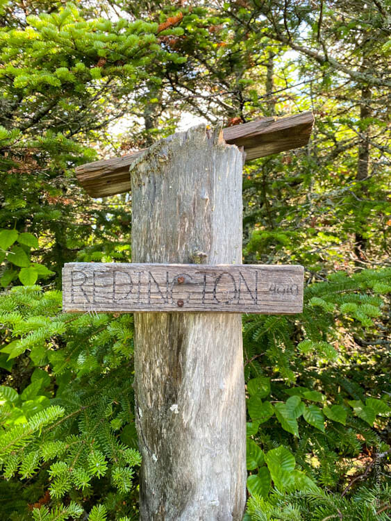 Redington summit sign