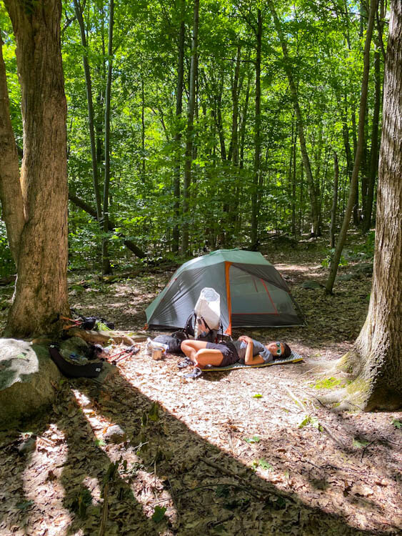 tent site on long trail