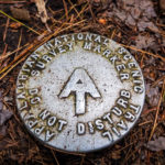 Appalachian Trail survey marker