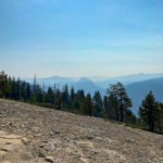 Hazy view back toward Half Dome