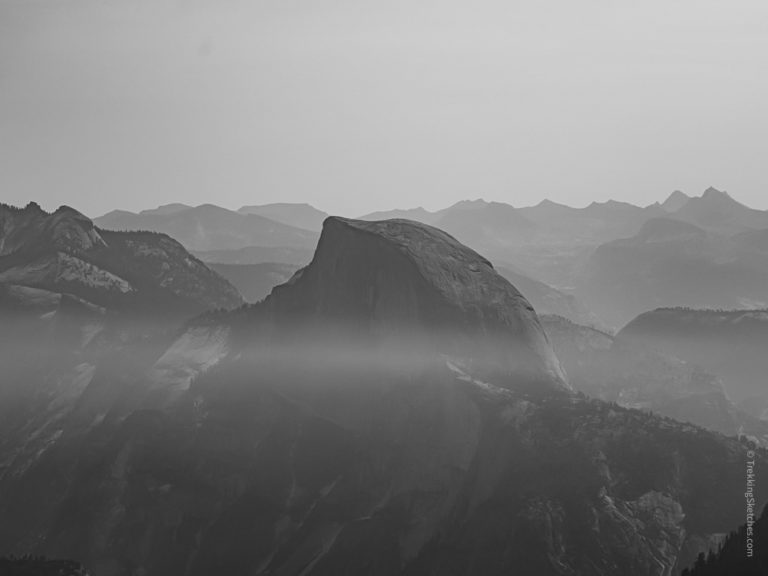 Half Dome in the haze