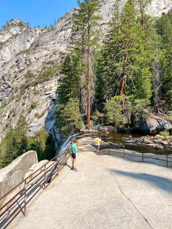 Open area at the top of Vernal Falls