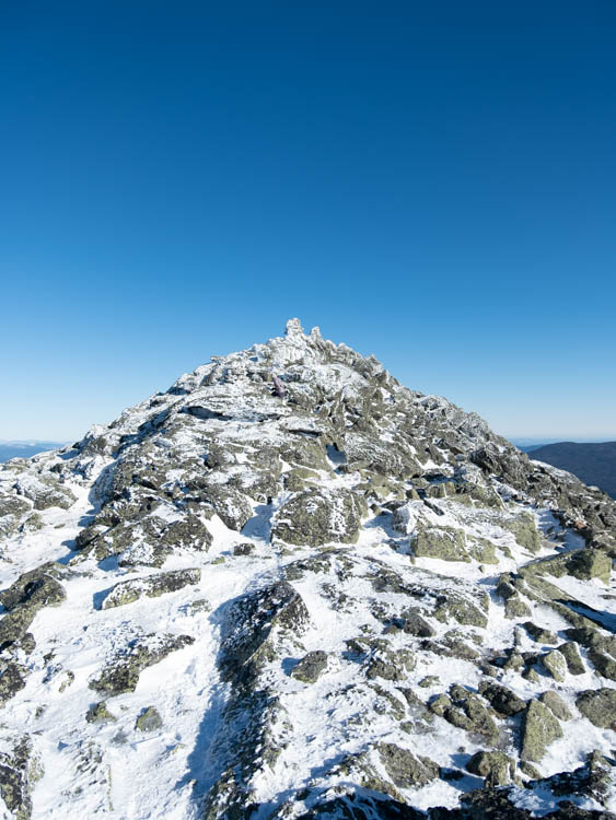 Looking up at the summit of Mt. Madison