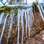 Icicles along the trail